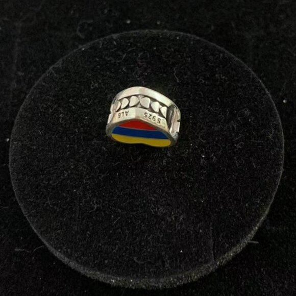 Pandora Colombia Flag Exclusive Heart Charm Bead Charm - Picture 2 of 3